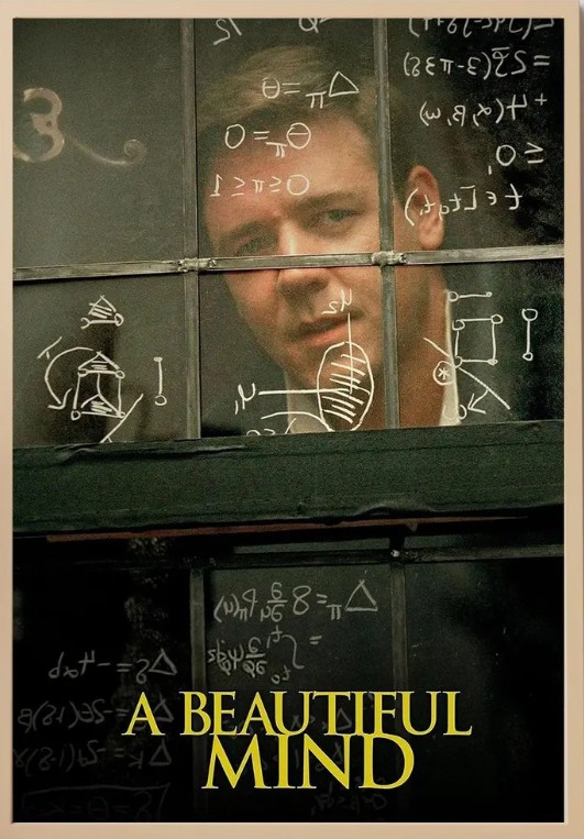 A movie poster for A Beautiful Mind