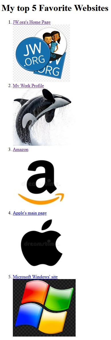 A site showing webites I like.